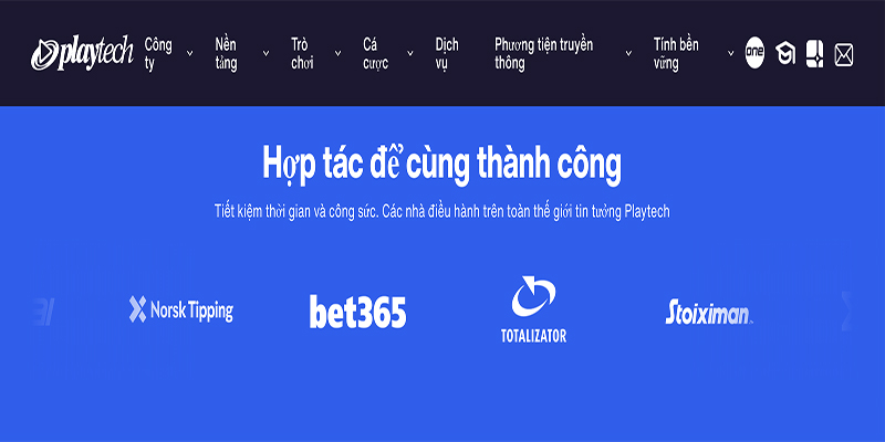 Hợp tác cùng Playtech