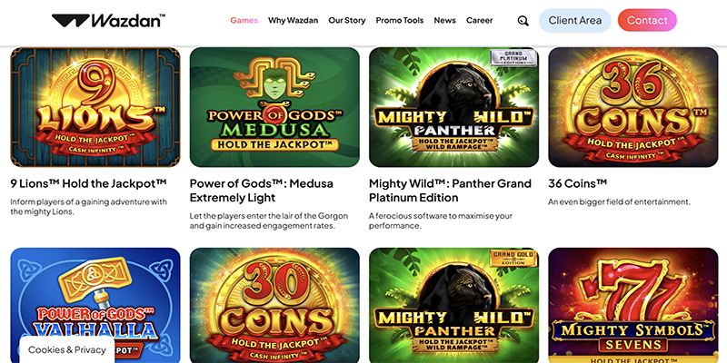 Kho game slot tại Wazdan